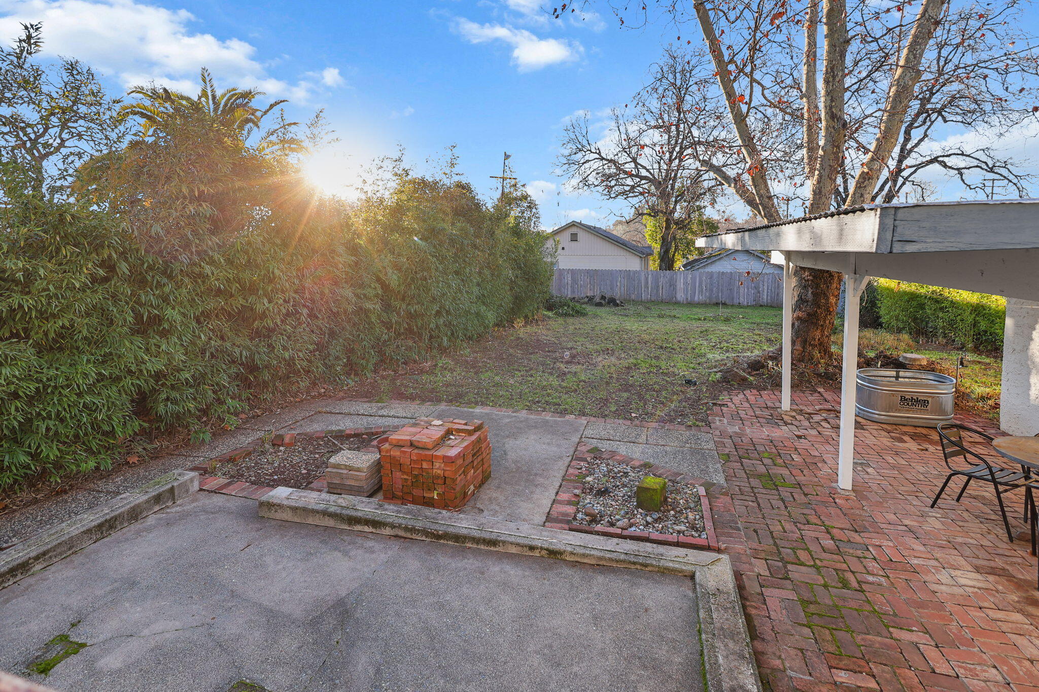 2343 North Street Redding, CA 96001 - Photo 74 of 93 Open Concret Patio & Covered Brick Patio