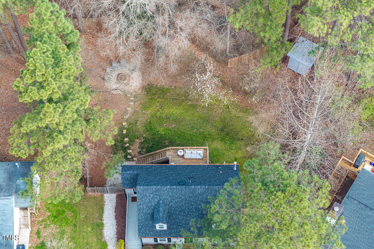 717 Habersham Place Raleigh, NC 27610 - Photo 57 of 59 an aerial view of a house with a yard