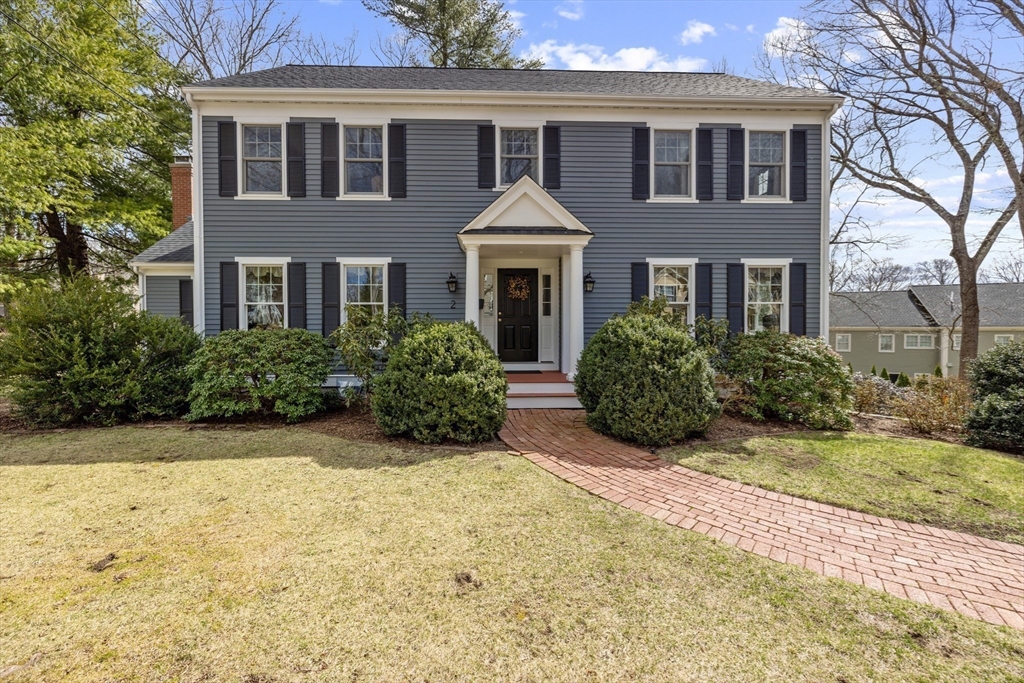 2 Marlboro Road Lexington, MA 02421 - Photo 32 of 36 a front view of a house with garden