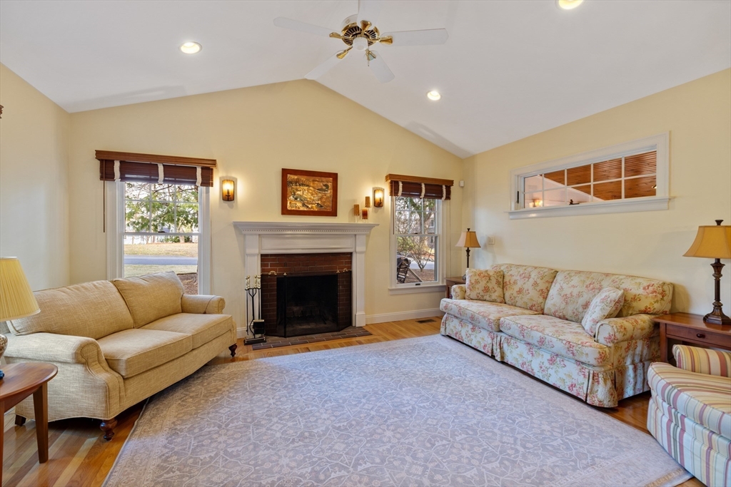 2 Marlboro Road Lexington, MA 02421 - Photo 9 of 36 a living room with furniture and a fireplace