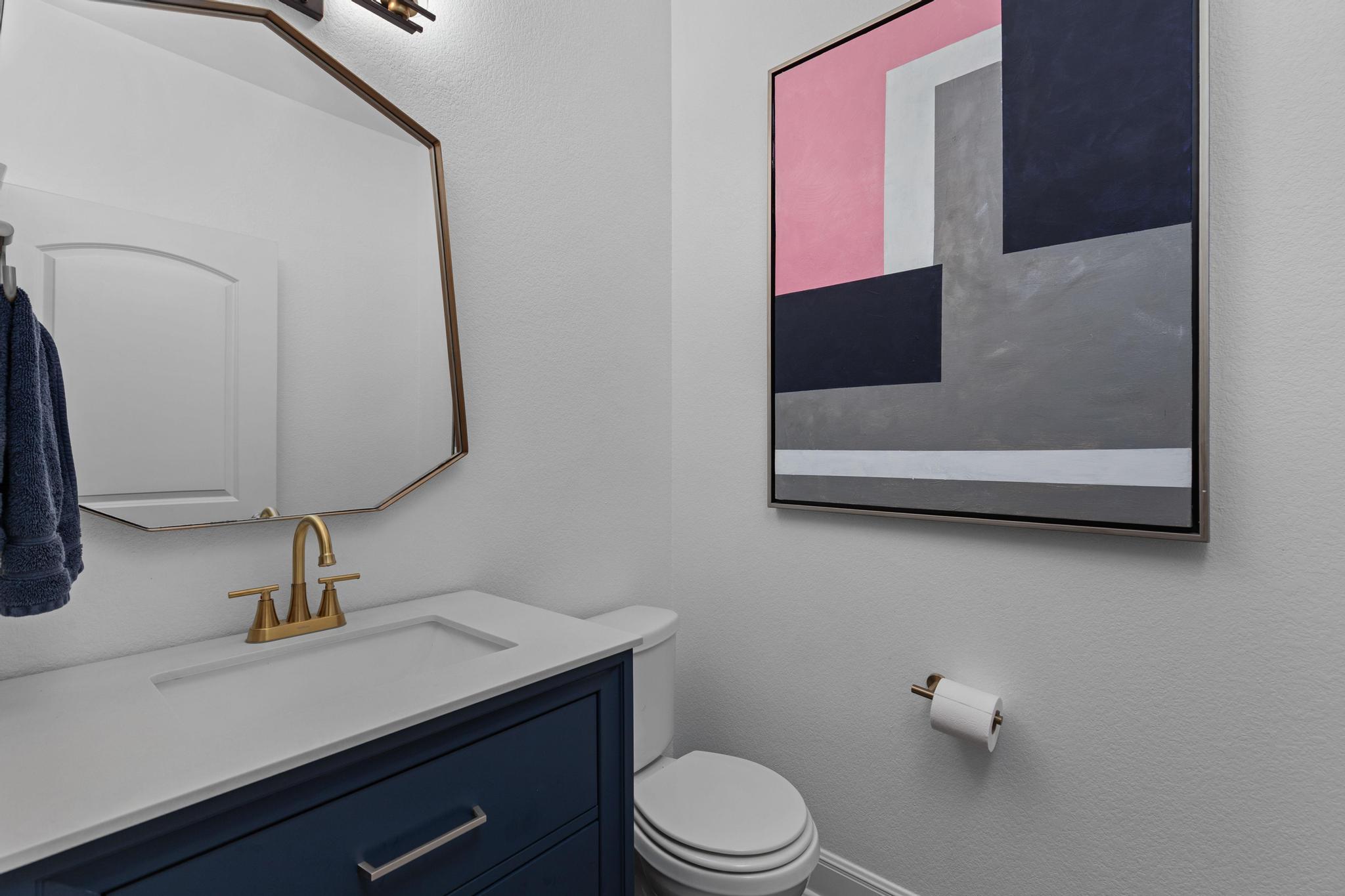 3028 Silvergrass Cove Leander, TX 78641 - Photo 24 of 38 Bathroom with vanity and a textured wall