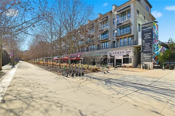 a view of a building with a outdoor space