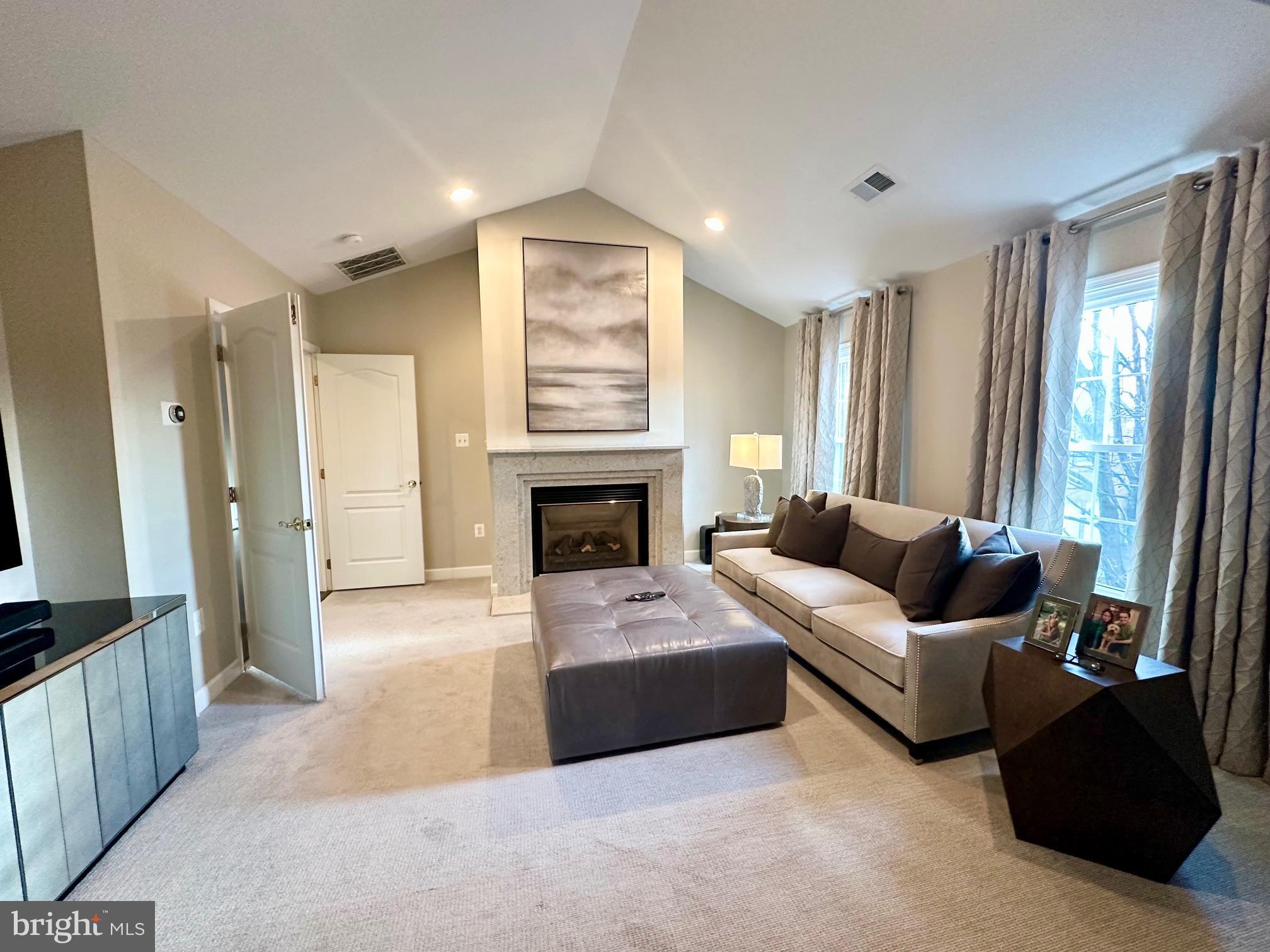 13701 Goosefoot Terrace Rockville, MD 20850 - Photo 9 of 16 a living room with furniture and a fireplace