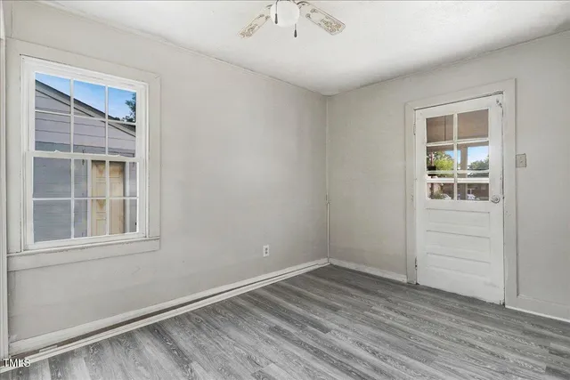 an empty room with a window