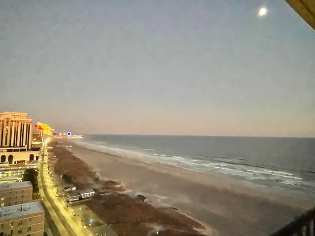 a view of an ocean and beach