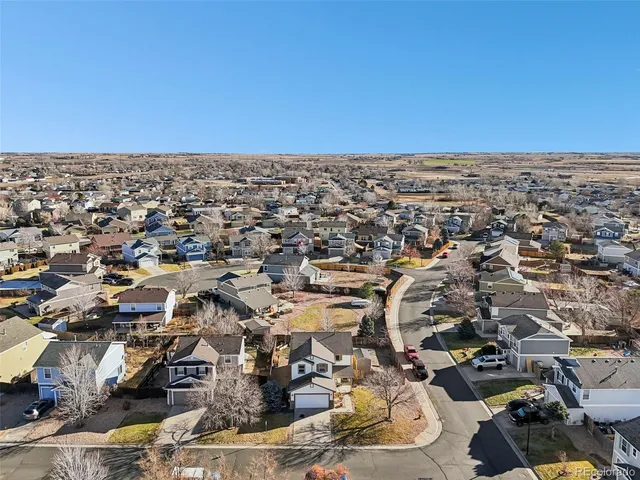 an aerial view of multiple house