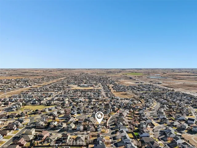 an aerial view of multiple house