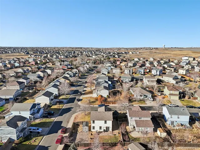 an aerial view of a city