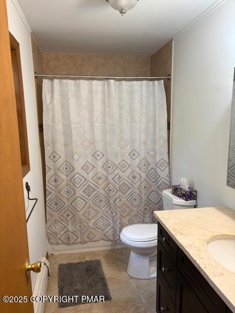 893 Millcreek Road Newfoundland, PA 18445 - Photo 21 of 31 a bathroom with a granite countertop sink toilet and shower