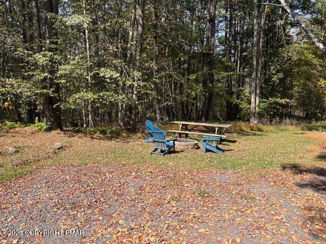 893 Millcreek Road Newfoundland, PA 18445 - Photo 29 of 31 a backyard of a house with table and chairs