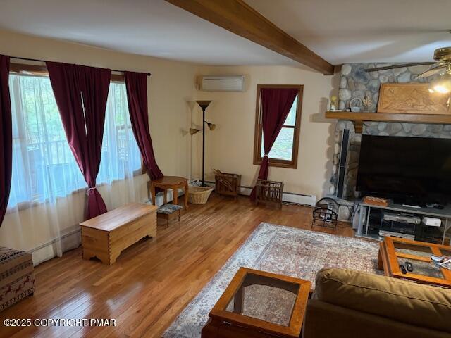 893 Millcreek Road Newfoundland, PA 18445 - Photo 9 of 31 a living room with furniture and a flat screen tv
