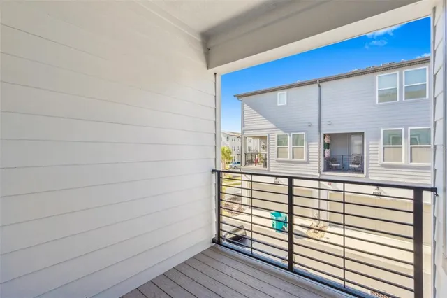 a view of a house with a balcony