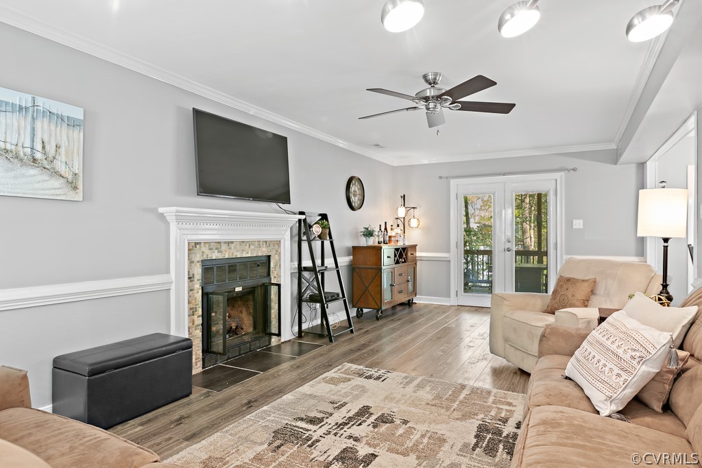 13906 Turtle Hill Road Midlothian, VA 23112 - Photo 8 of 35 a living room with furniture and a fireplace