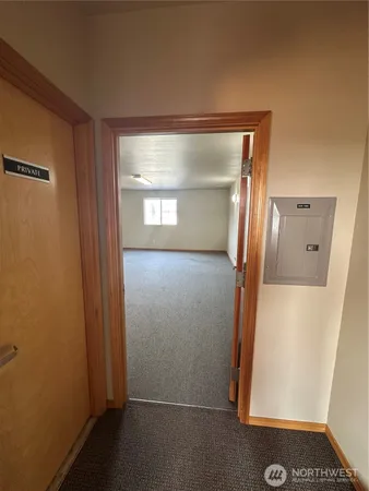 an empty room with a window