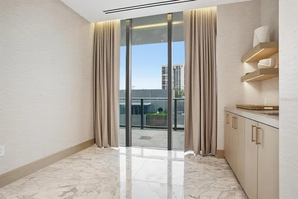 a view of balcony with city view