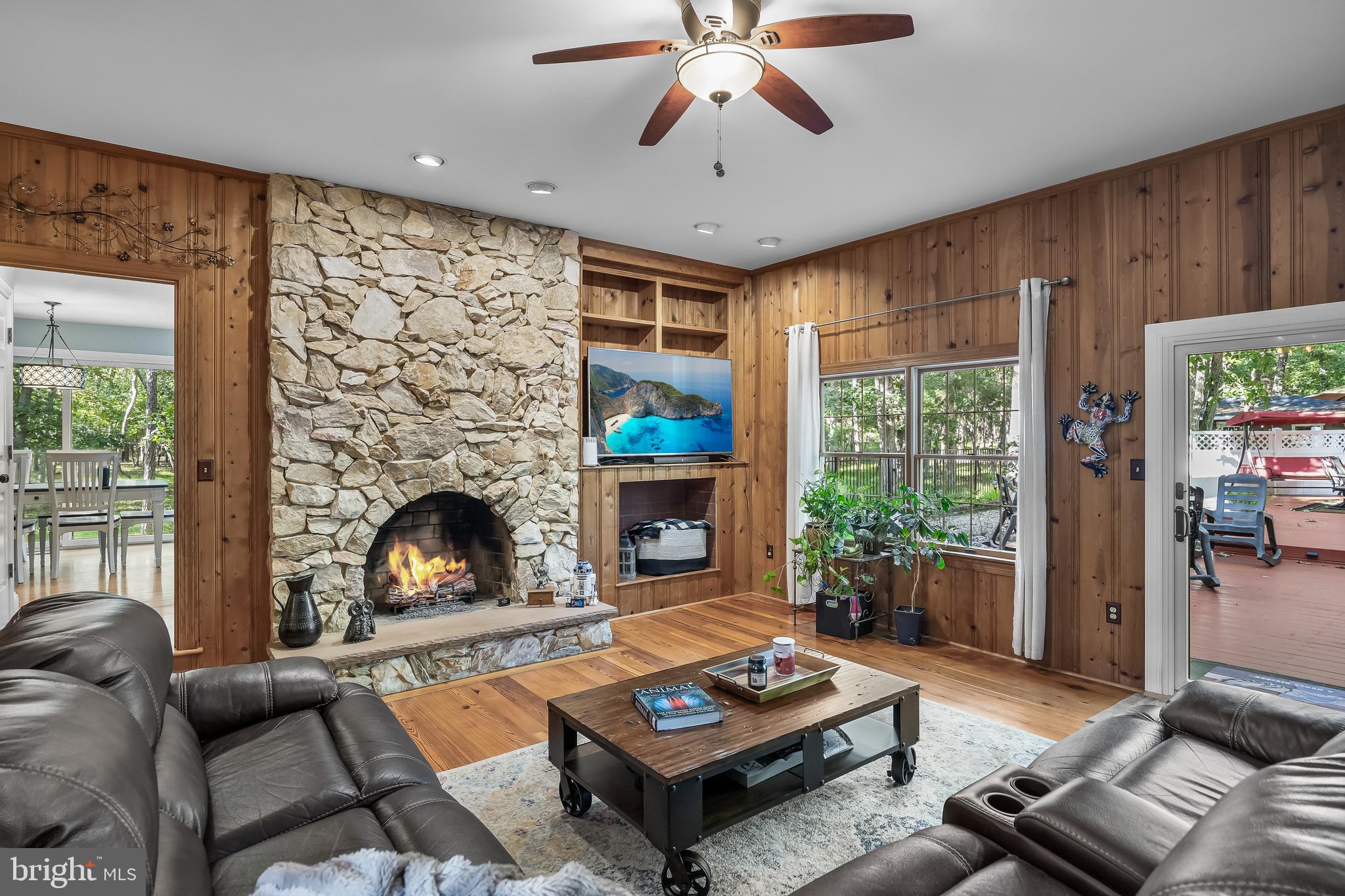 555 McKendimen Road Medford, NJ 08055 - Photo 18 of 73 stone fireplace