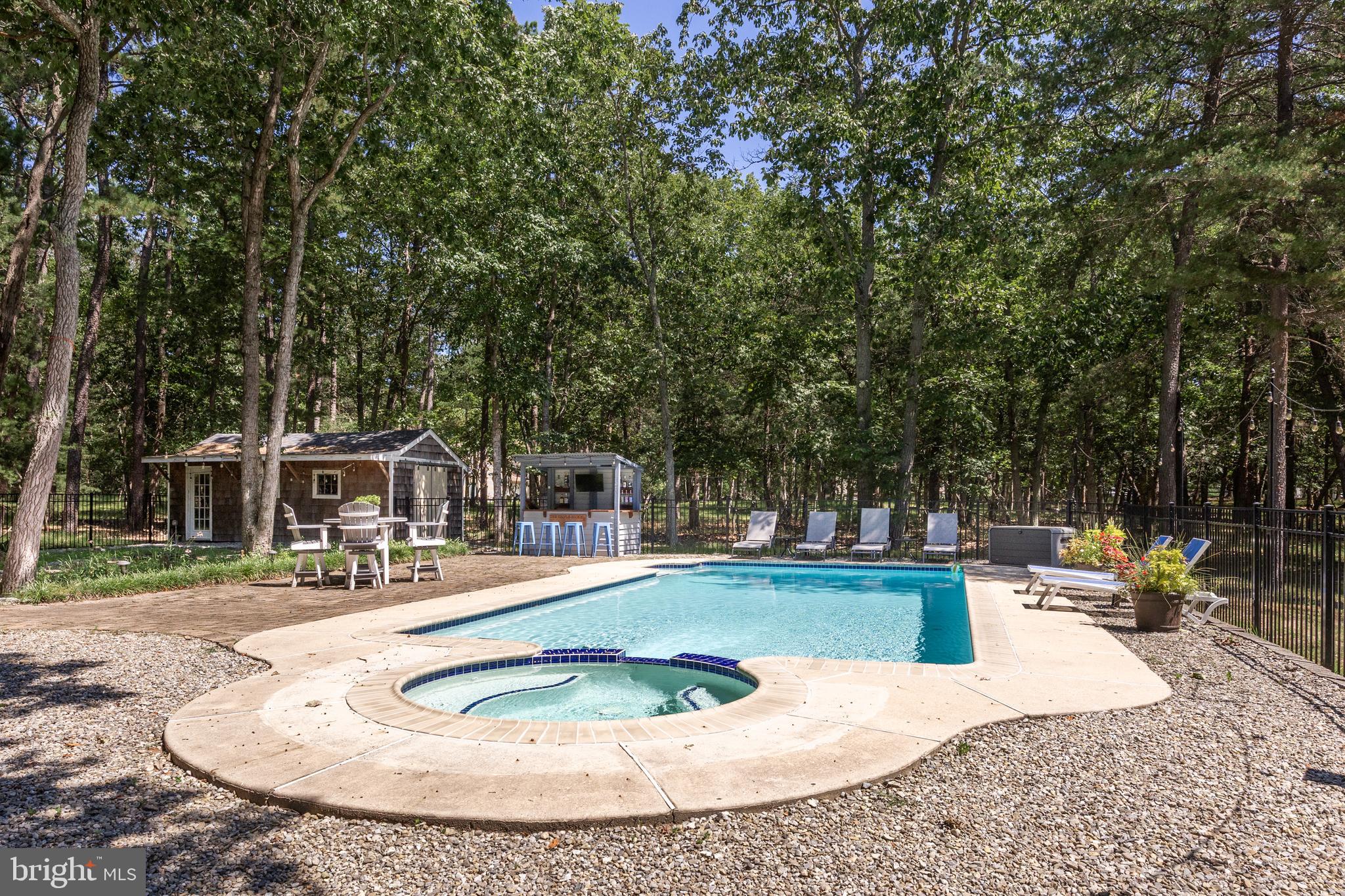 555 McKendimen Road Medford, NJ 08055 - Photo 53 of 73 inground Gunite pool with spa