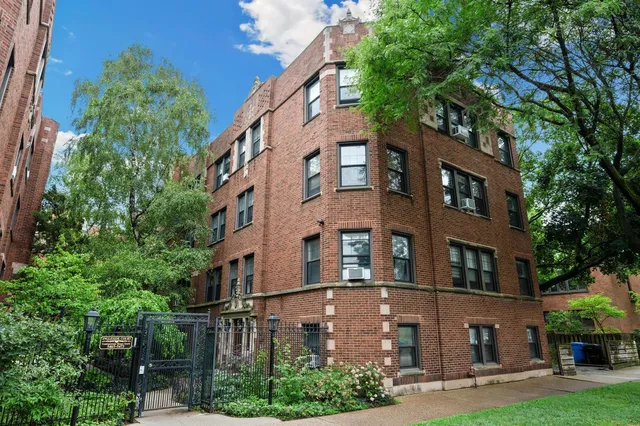 a front view of a building