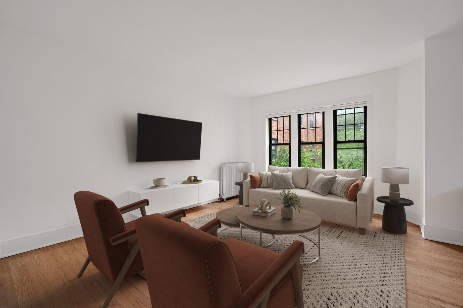 5469 South Ingleside Avenue, Unit 2N Chicago, IL 60615 - Photo 5 of 15 a living room with furniture and a flat screen tv