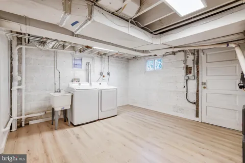 a utility room with a washer and dryer