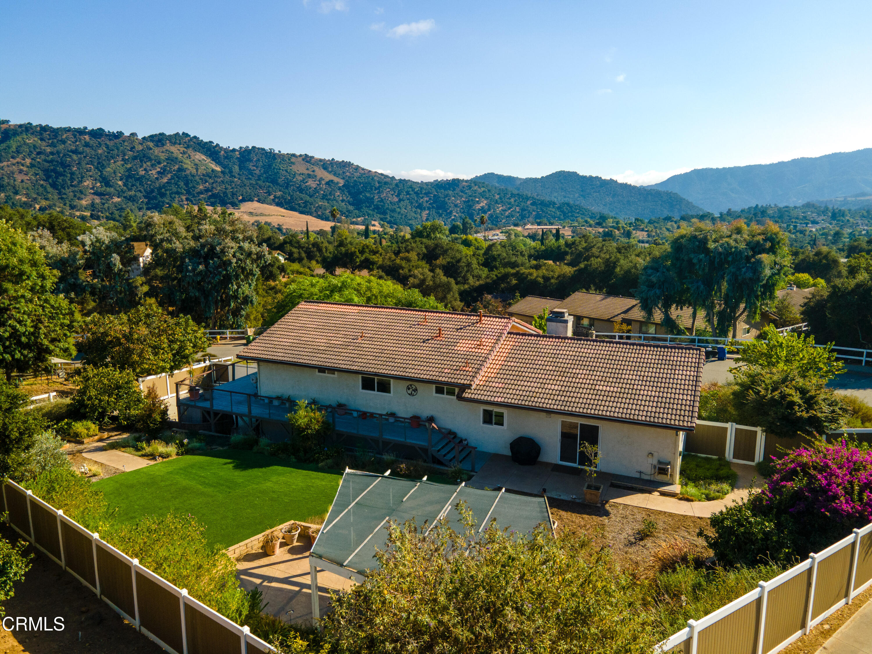 531 Ridgeline Drive Oak View, CA 93022 - Photo 26 of 36 an aerial view of a house with a garden