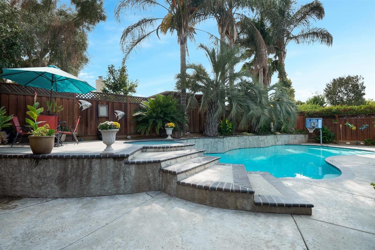 1428 Eagles Nest Lane Gilroy, CA 95020 - Photo 37 of 38 a view of a backyard with swimming pool