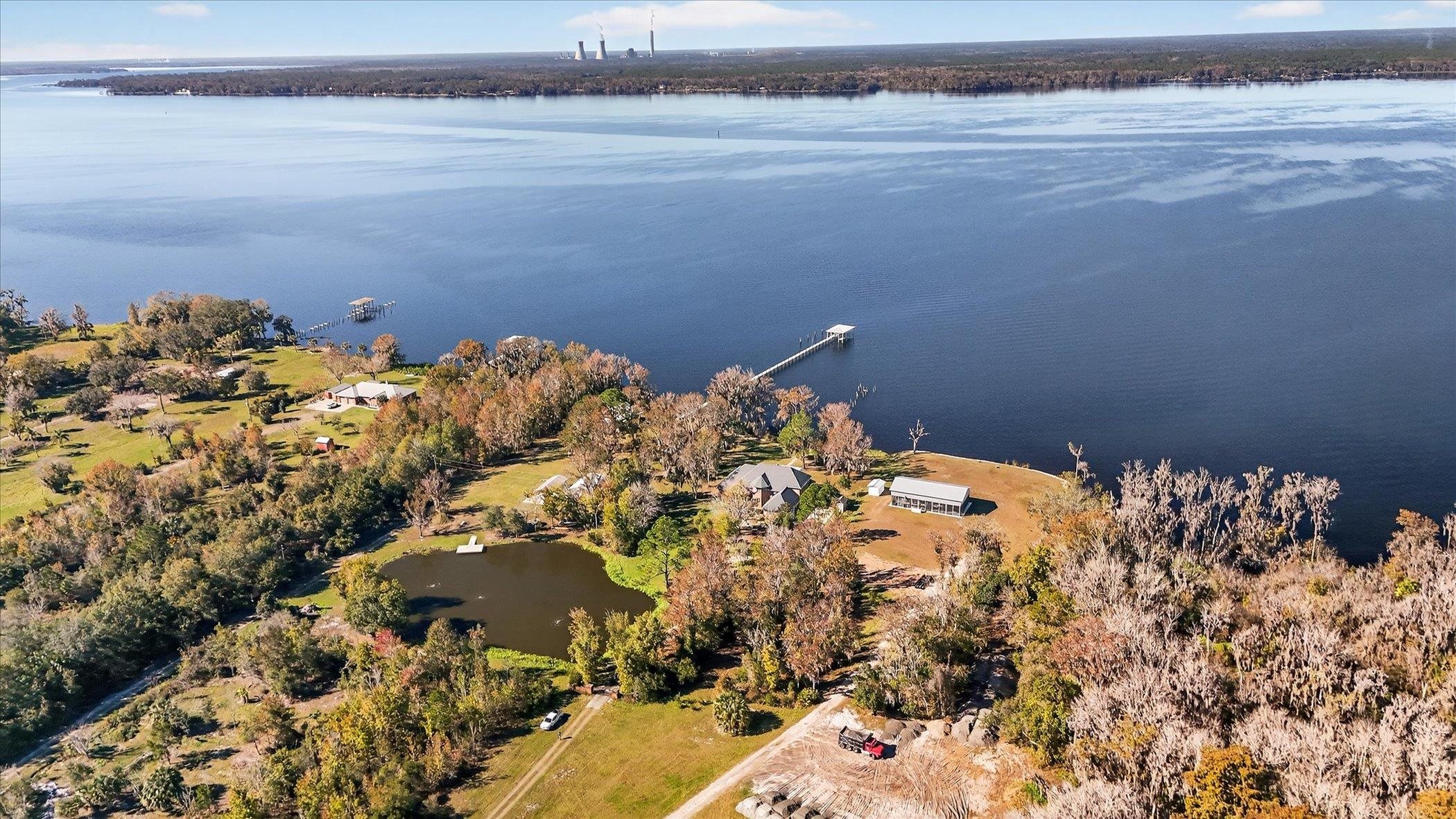 453 Federal Point Road East Palatka, FL 32131 - Photo 61 of 68 Aerial overview of property's location with a large body of water