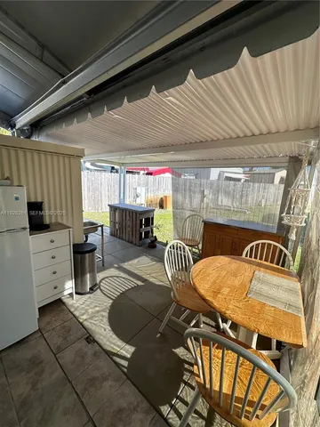 a outdoor living space with furniture