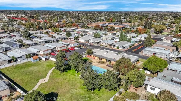 an aerial view of multiple house