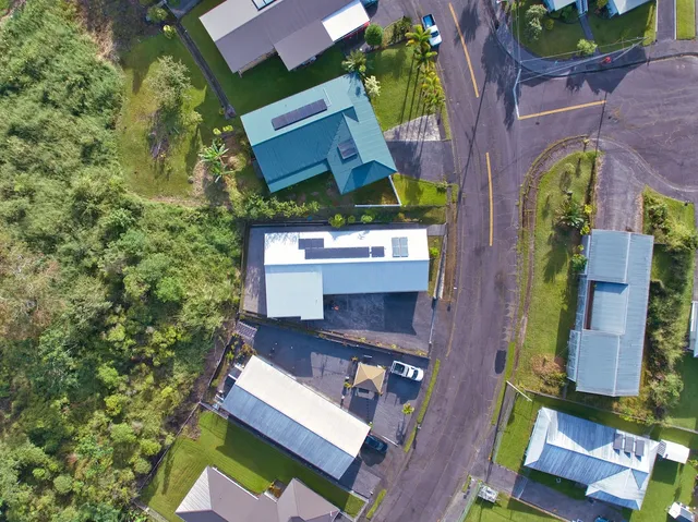 an aerial view of multiple house
