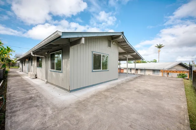 a view of a house with a patio