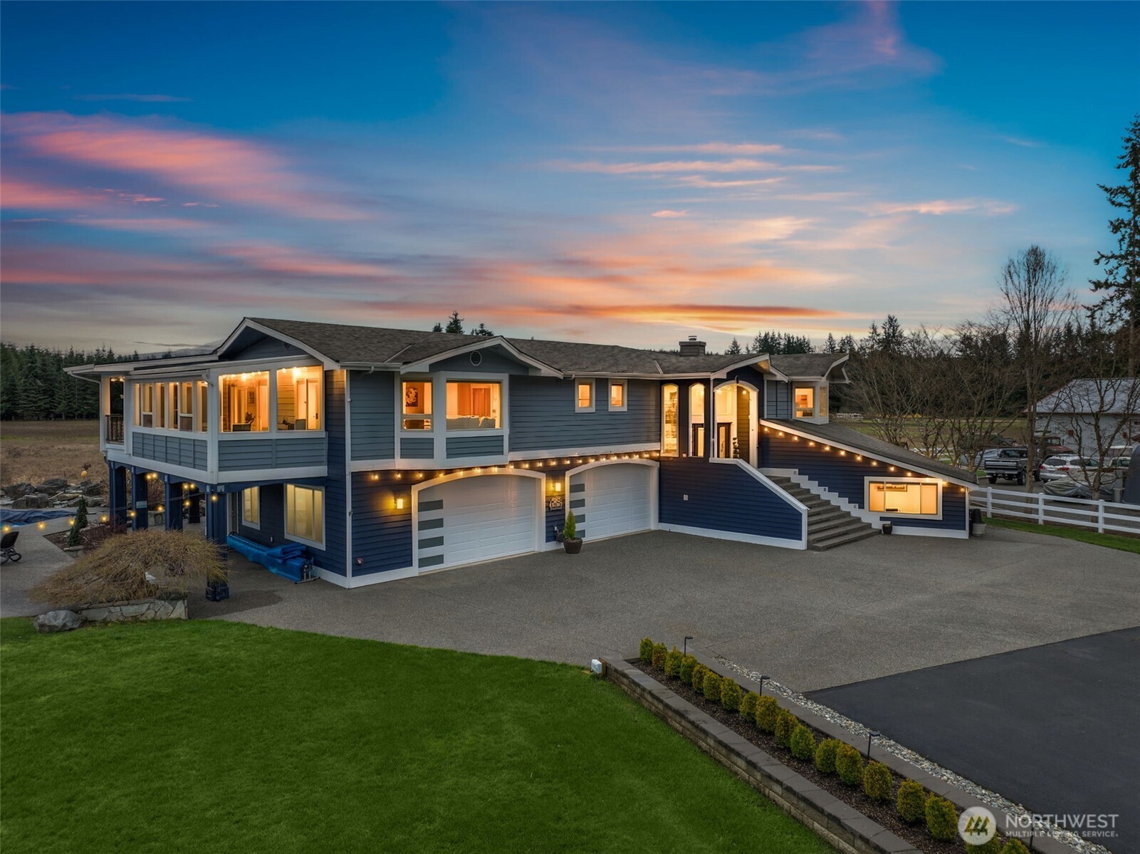 a view of a house with roof deck