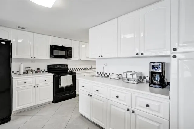 a view of a dining room and furniture