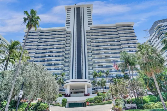 a city view with tall buildings