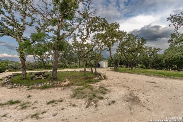 a view of backyard with green space