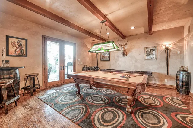 a outdoor view with a seating space