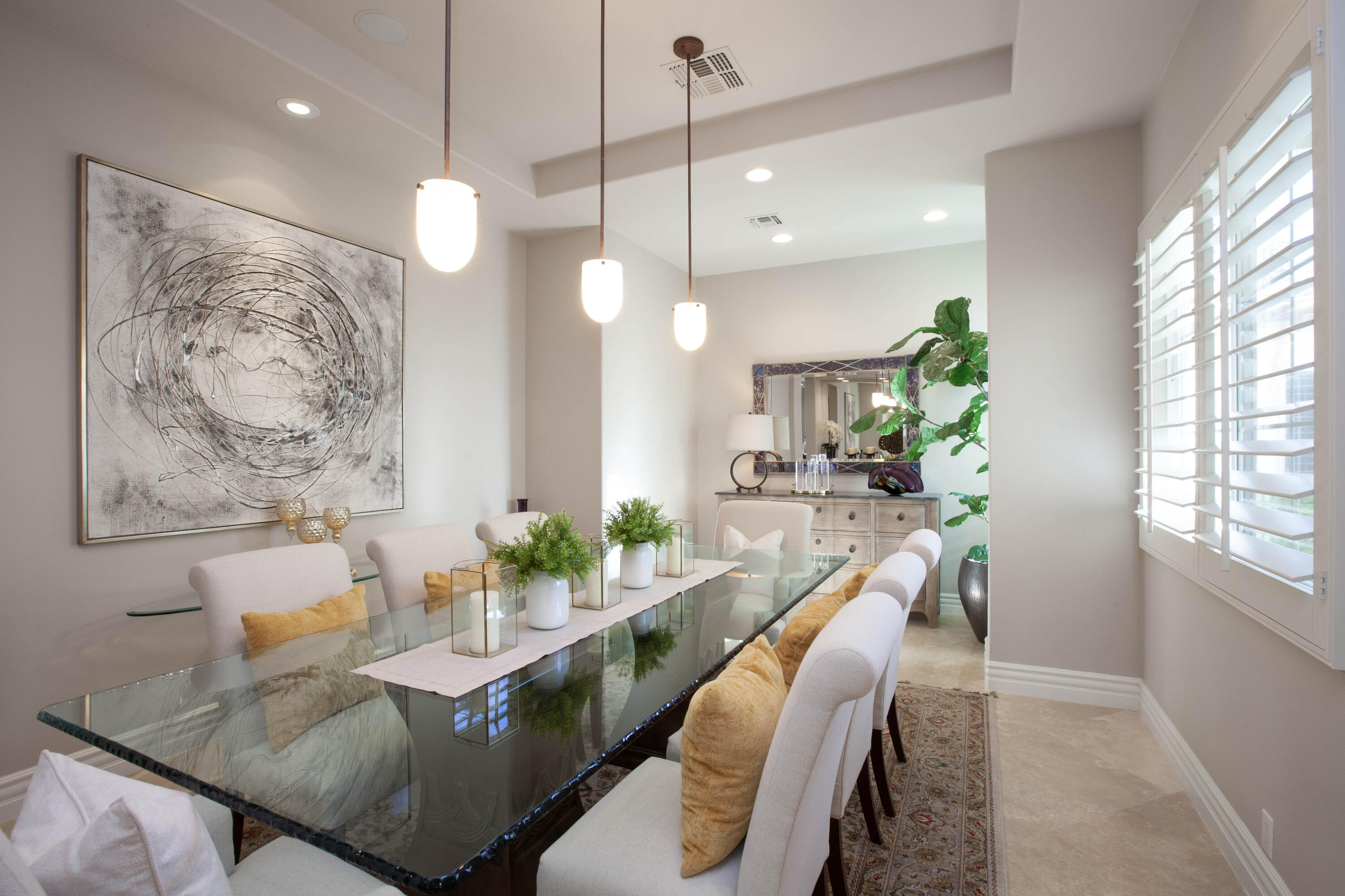 49487 Vía Conquistador La Quinta, CA 92253 - Photo 16 of 49 a living room with furniture and a chandelier