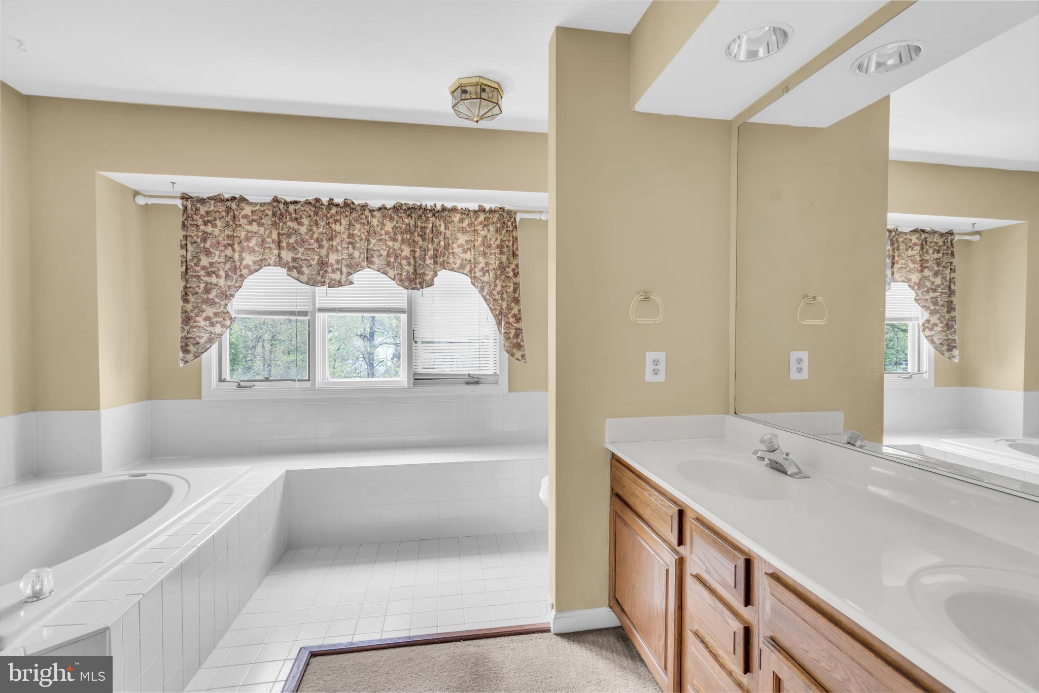 13988 Dancing Twig Drive Gainesville, VA 20155 - Photo 49 of 62 a bathroom with a tub sink and mirror