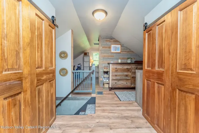 a living room with a couch and a table