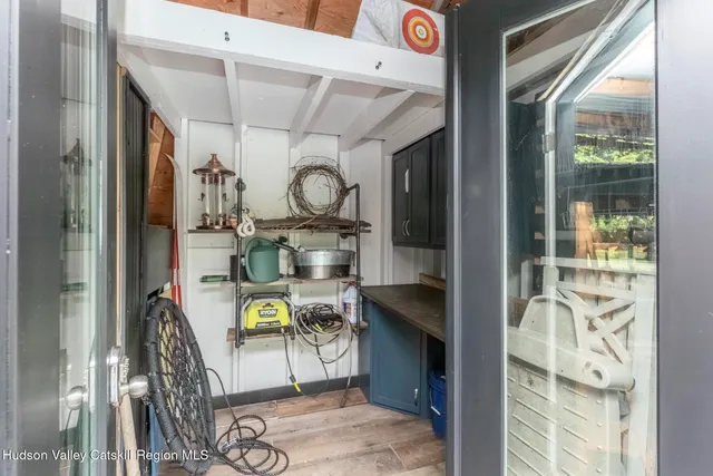 a sunset view with a yard