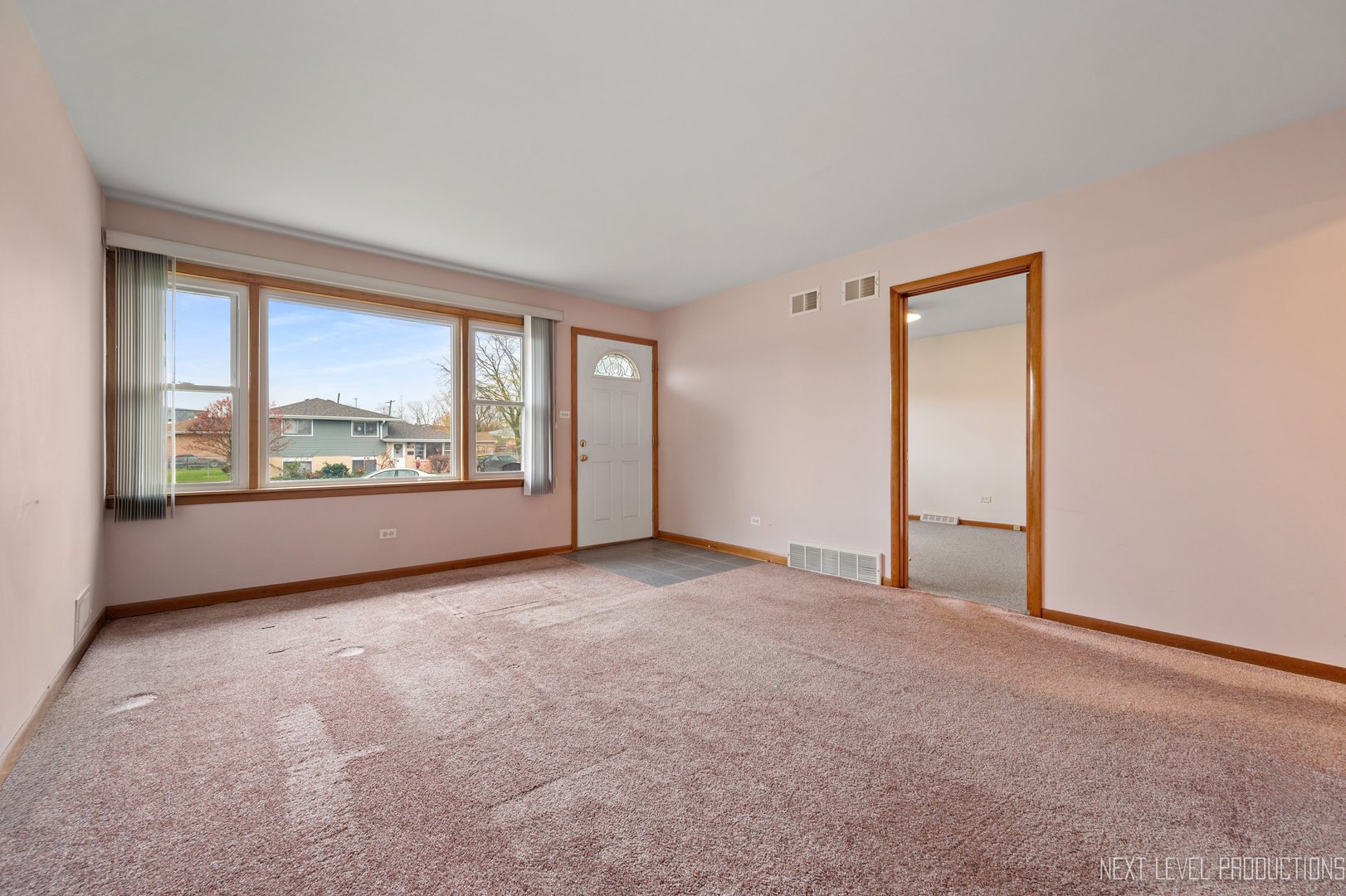 10336 Leslie Lane Chicago Ridge, IL 60415 - Photo 6 of 28 an empty room with windows and mirror