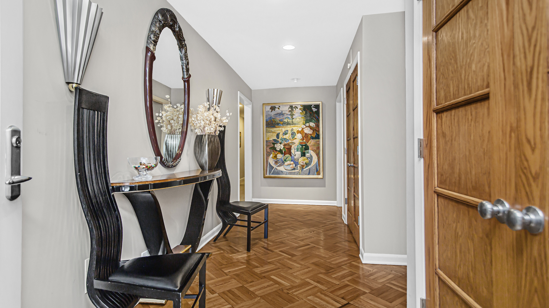 1182 Mayfair Lane Glencoe, IL 60022 - Photo 3 of 28 a view of a hallway with furniture and staircase
