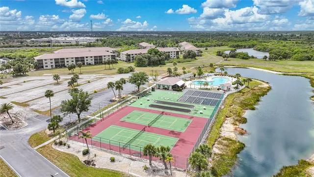 a view of a city with an ocean view