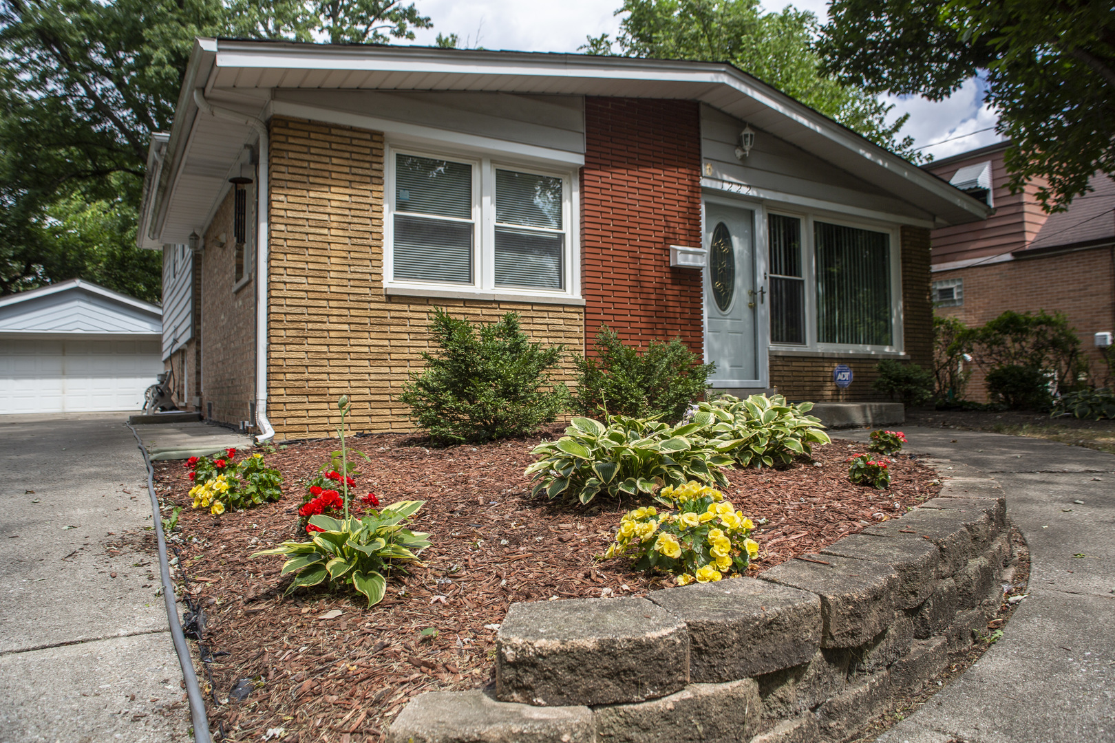 a front view of a house