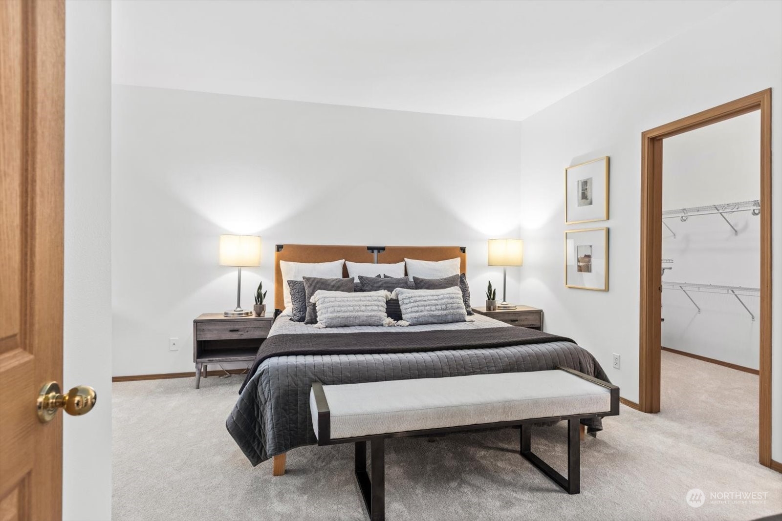 17757 134th Lane Southeast Renton, WA 98058 - Photo 18 of 38 a bedroom with a bed and wooden floor