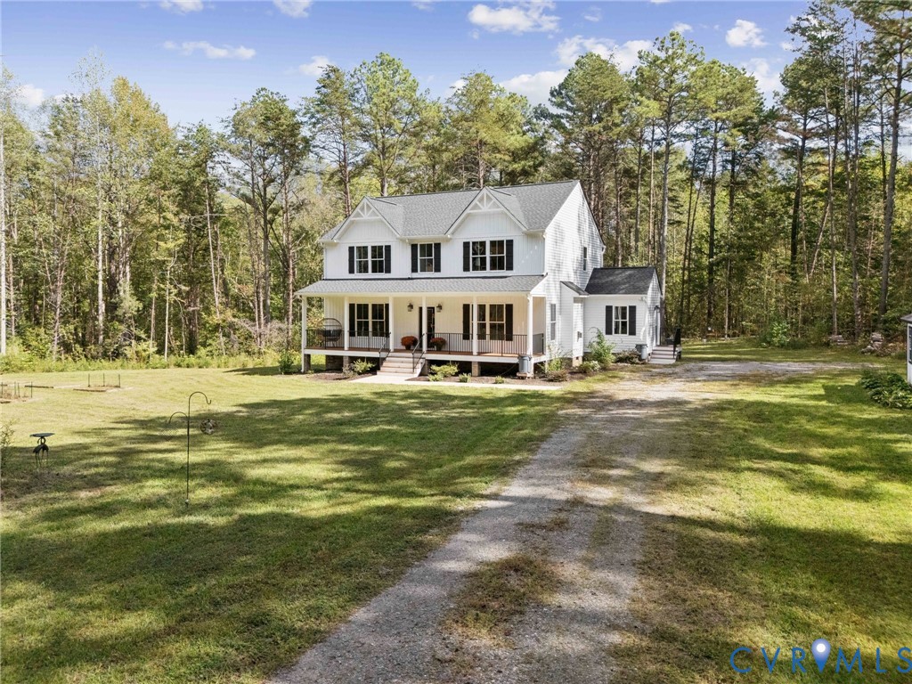 15290 Dunn Road Montpelier, VA 23192 - Photo 24 of 32 Modern farmhouse style home featuring a porch, dri