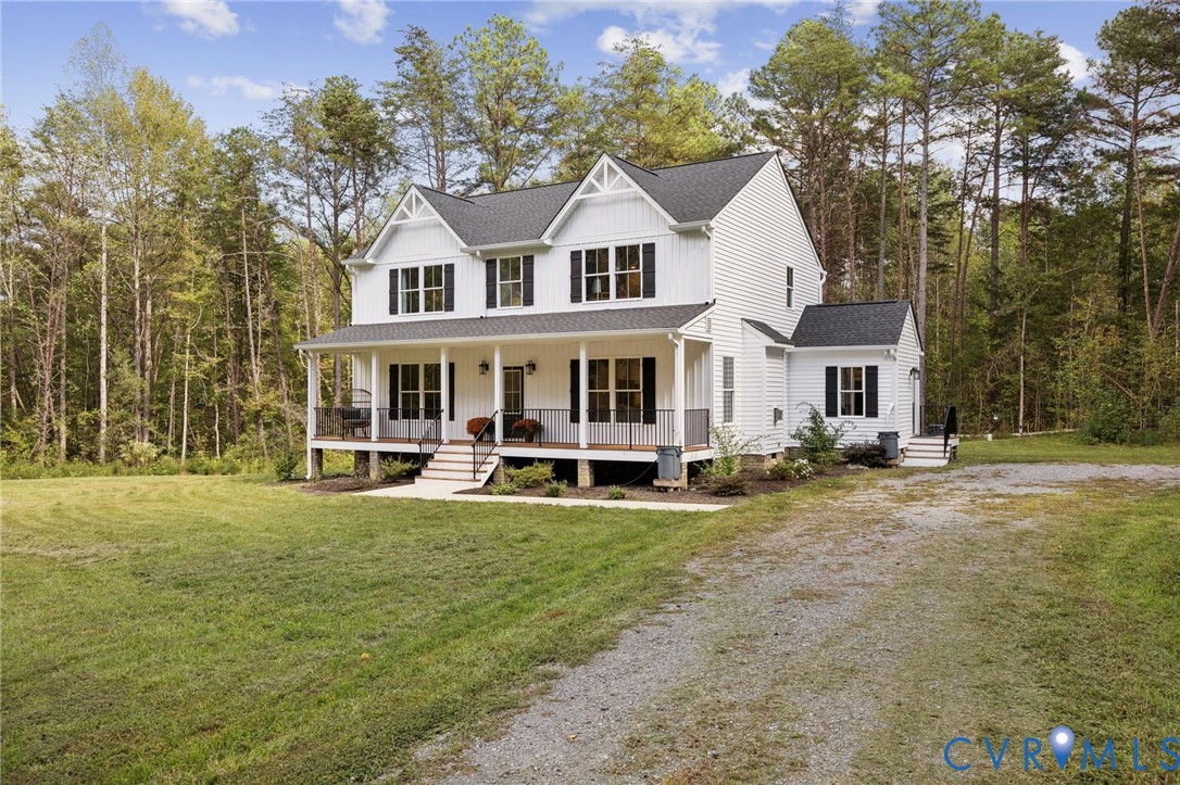 15290 Dunn Road Montpelier, VA 23192 - Photo 32 of 32 Modern farmhouse style home featuring a porch, a f