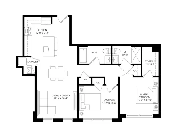 $3,810 | 418 Palisade Avenue, Unit 411, Jersey City, NJ 07307