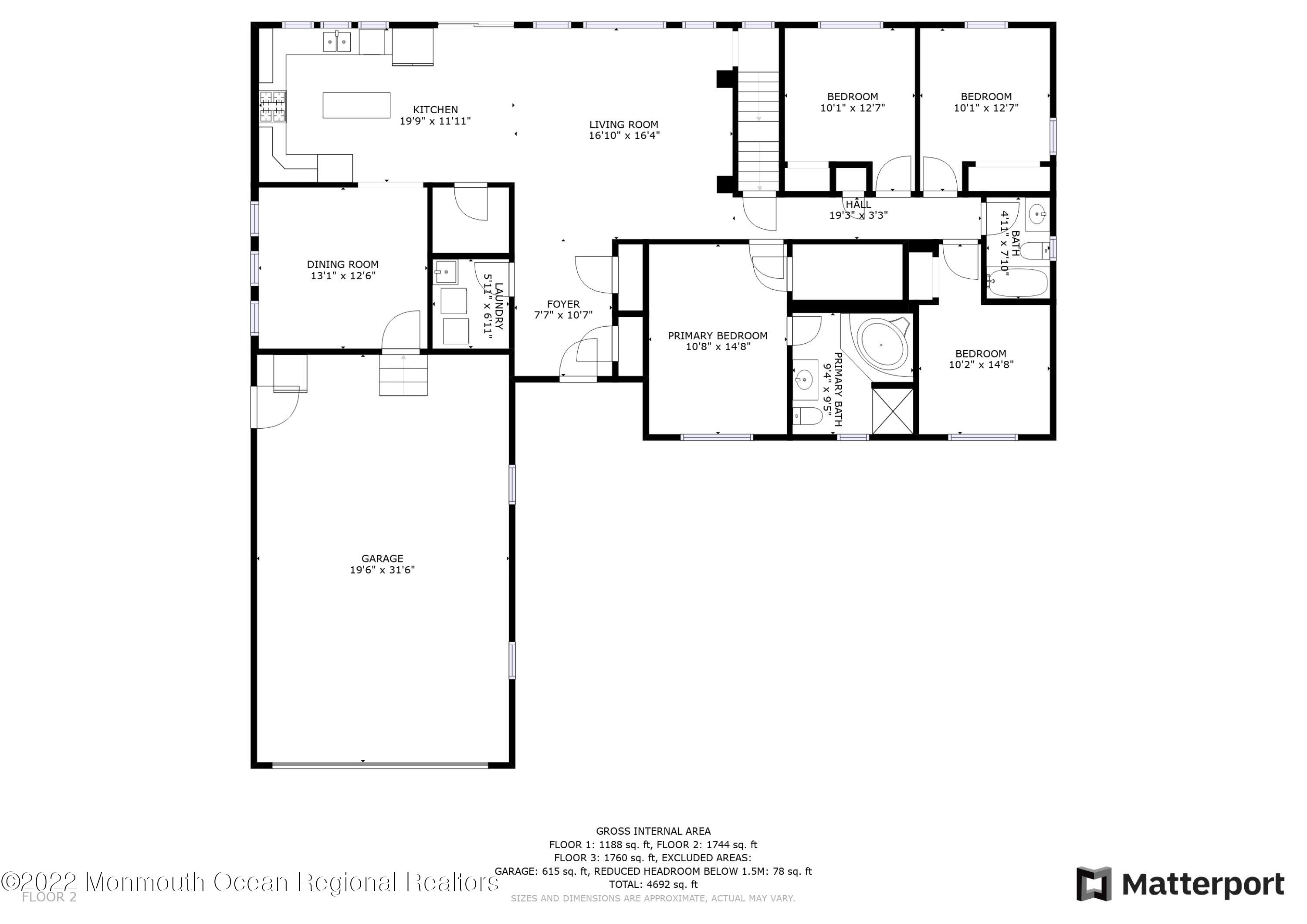 1849 Carmerville Road Wall, NJ 07719 - Photo 43 of 45 a picture of a floor plan