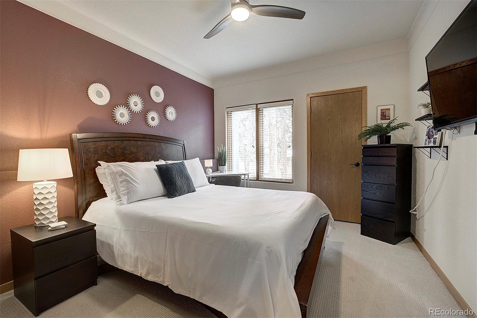 2040 Werner Lane Evergreen, CO 80439 - Photo 38 of 47 a bedroom with a bed and a television